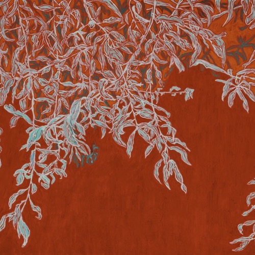 Weeping Pear II with orange, 2021, oil on linen, 70 x 90cm