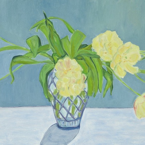 A Vase of Yellow Tulips, 2010, oil on canvas, 45 x 81cm