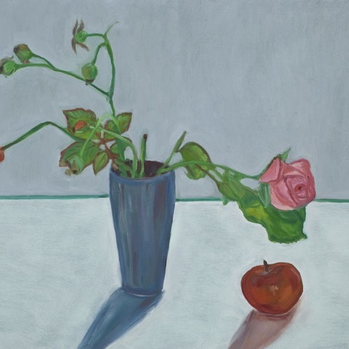 Rose, Rosehips and Apple I, 2009, oil on linen 56 x 35cm