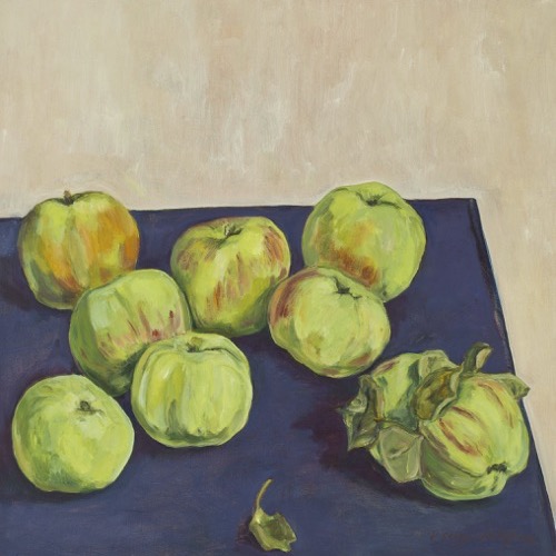 Cooking Apples on the Corner of a Table, 2003, oil on linen 50 x 50cm